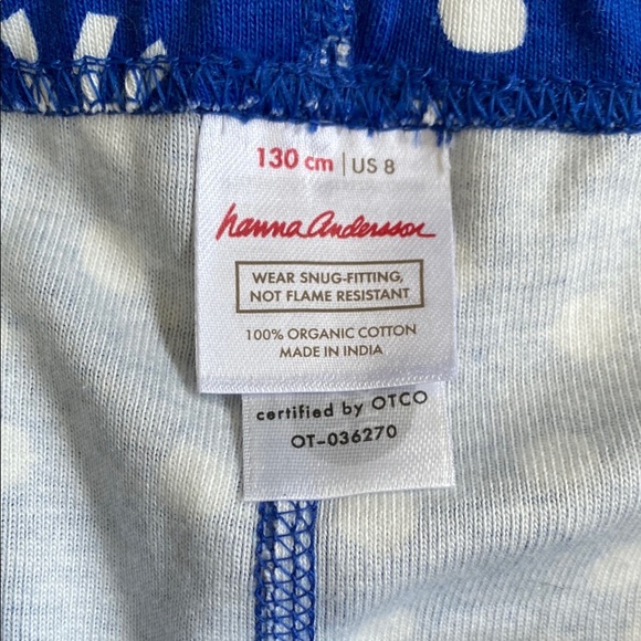 NWOT Hanna Andersson First Snow on galactic blue pj set, size 8 perfect cond. - Picture 8 of 8
